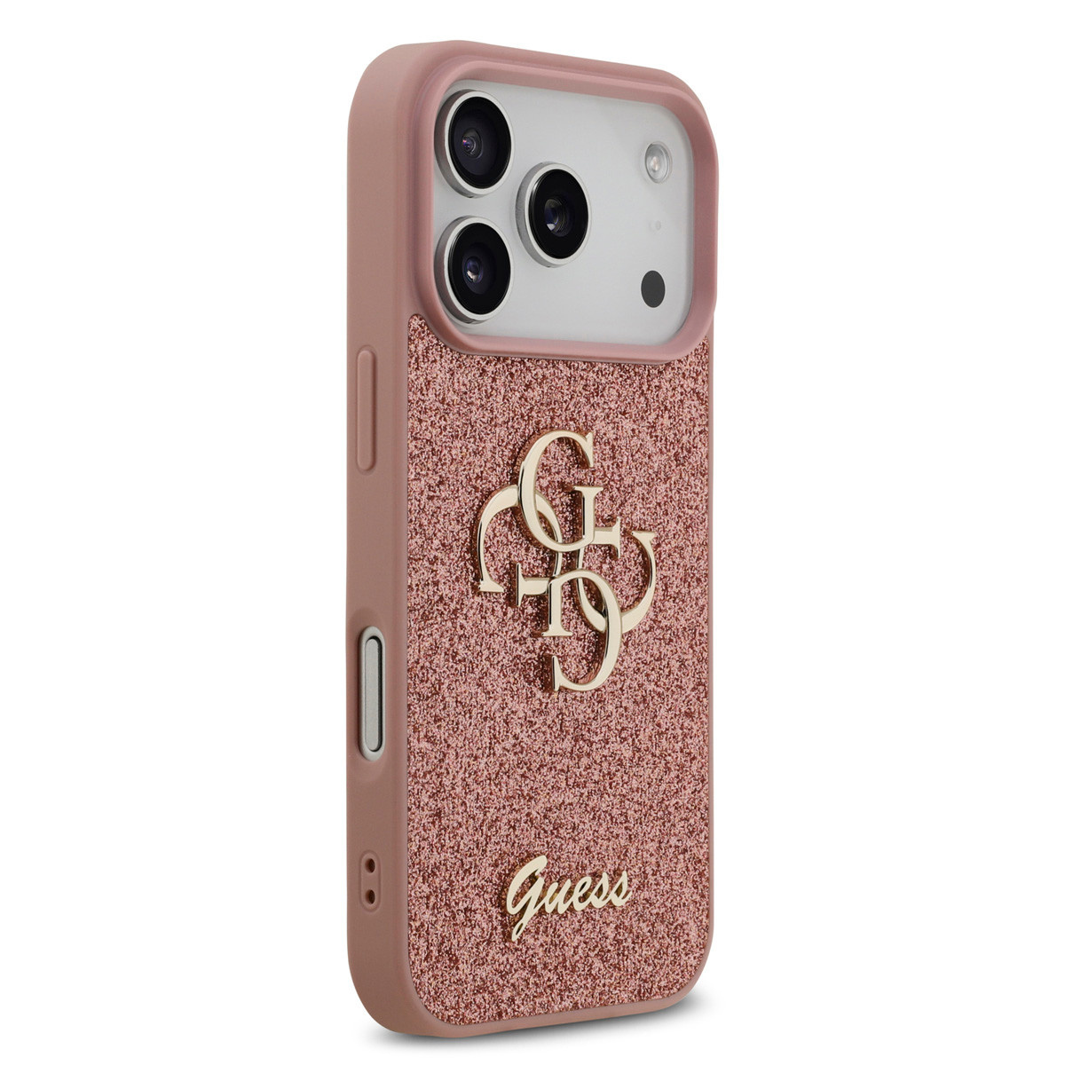 Guess Guess iPhone 17 Pro Backcover hoesje - Big 4G - Fixed Glitter - Roze, foto 4 van 6