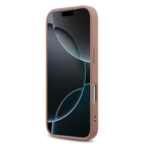 Guess Guess iPhone 17 Pro/iPhone 18 Pro Handyhülle Großes 4G-Motiv Feste Glitzerverzierung - Rosa