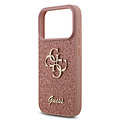 Guess Guess iPhone 17 Pro/iPhone 18 Pro Coque arrière Grand motif 4G Finition à paillettes fixes - Rose