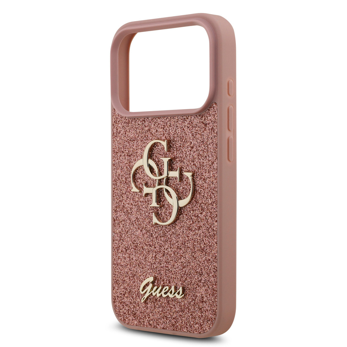Guess Guess iPhone 17 Pro Backcover hoesje - Big 4G - Fixed Glitter - Roze, foto 5 van 6