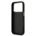 Guess Guess iPhone 17 Pro/iPhone 18 Pro Coque arrière 4G Grand logo métallique Bord argenté - Noir