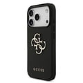 Guess Guess iPhone 17 Pro/iPhone 18 Pro Handyhülle Genarbte Oberfläche Großes 4G-Logo - Schwarz