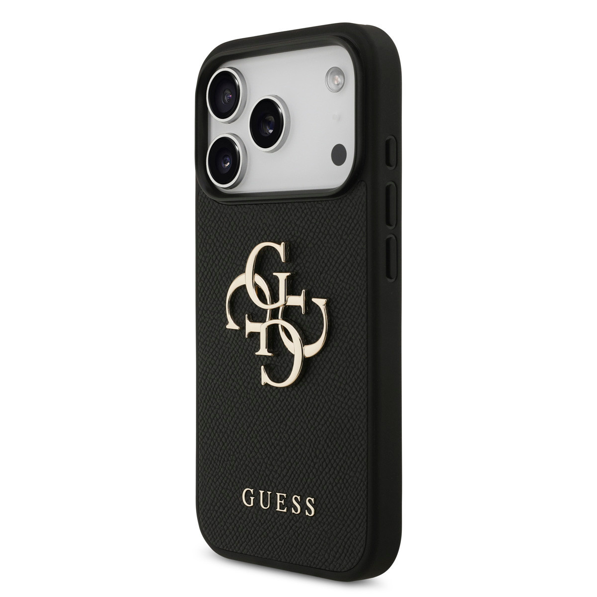Guess Guess iPhone 17 Pro Backcover hoesje - Grained - Big 4G Logo - Zwart, foto 2 van 6