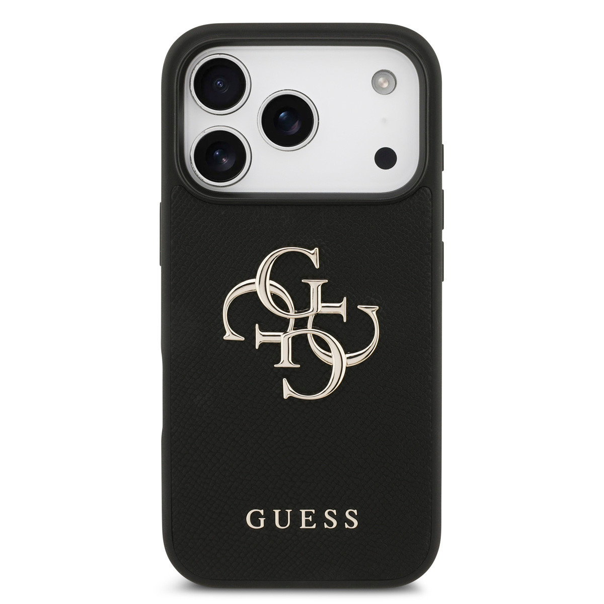 Guess Guess iPhone 17 Pro Backcover hoesje - Grained - Big 4G Logo - Zwart, foto 3 van 6