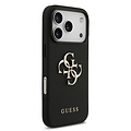 Guess Guess iPhone 17 Pro/iPhone 18 Pro Coque arrière Finition grainée Grand logo 4G - Noir