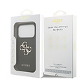 Guess Guess iPhone 17 Pro/iPhone 18 Pro Coque arrière Finition grainée Grand logo 4G - Noir