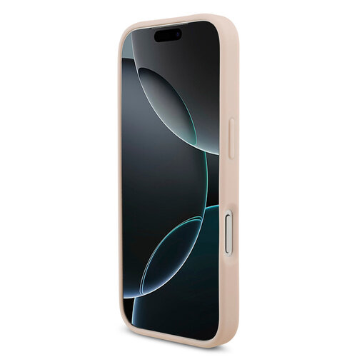 Guess Guess iPhone 17 Pro/iPhone 18 Pro Coque arrière Finition grainée Grand logo 4G - Rose