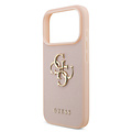Guess Guess iPhone 17 Pro/iPhone 18 Pro Coque arrière Finition grainée Grand logo 4G - Rose