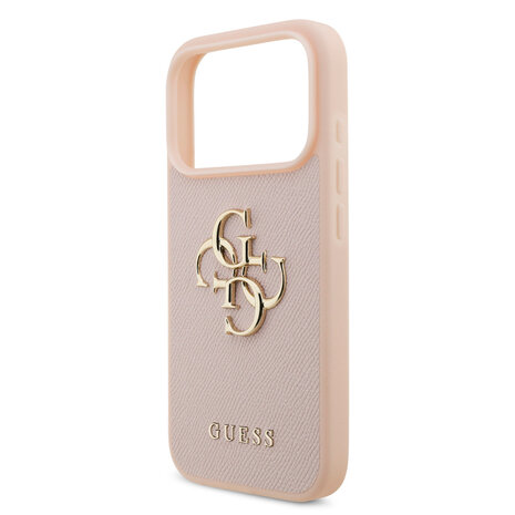 Guess Guess iPhone 17 Pro Back cover coque - Grained - Big 4G Logo - Rose Guess Guess iPhone 17 Pro Back cover coque - Grained - Big 4G Logo - Rose