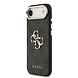Guess Guess iPhone 17 Air Back cover case - 4G - Big Metal Logo - Gold Edge - Black