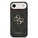 Guess Guess iPhone 17 Air Back cover case - 4G - Big Metal Logo - Gold Edge - Black
