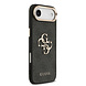 Guess Guess iPhone 17 Air Back cover case - 4G - Big Metal Logo - Gold Edge - Black