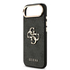 Guess Guess iPhone 17 Air Back cover case - 4G - Big Metal Logo - Gold Edge - Black