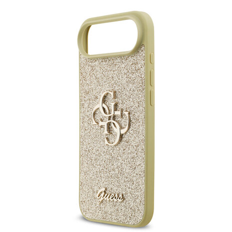 Guess Guess iPhone 17 Air Back-Cover hul - Big 4G - Fixed Glitter - Gold Guess Guess iPhone 17 Air Back-Cover hul - Big 4G - Fixed Glitter - Gold