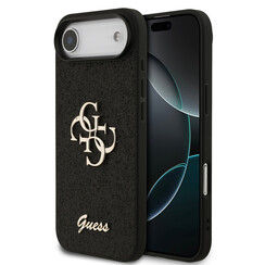 Guess iPhone 17 Air Back cover case - Big 4G - Fixed Glitter - Black