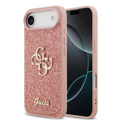 Guess iPhone 17 Air Back-Cover hul - Big 4G - Fixed Glitter - Rosa