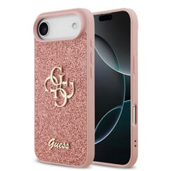 Guess iPhone 17 Air Backcover hoesje - Big 4G - Fixed Glitter - Roze