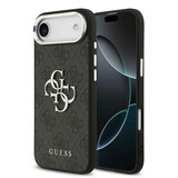 Guess Guess iPhone 17 Air Back cover case - 4G - Big Metal Logo - Silver Edge - Black Guess Guess iPhone 17 Air Back cover case - 4G - Big Metal Logo - Silver Edge - Black