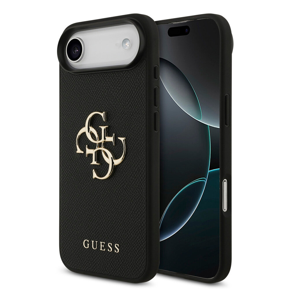 Guess Guess iPhone 17 Air Back cover case - Grained - Big 4G Logo - Black Guess Guess iPhone 17 Air Back cover case - Grained - Big 4G Logo - Black