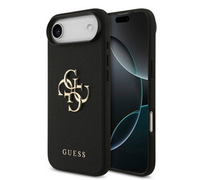 Guess Guess iPhone 17 Air Backcover hoesje - Grained - Big 4G Logo - Zwart Guess Guess iPhone 17 Air Backcover hoesje - Grained - Big 4G Logo - Zwart