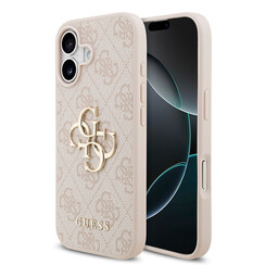 Guess iPhone 17 Back cover case - 4G - Big Metal Logo - Pink