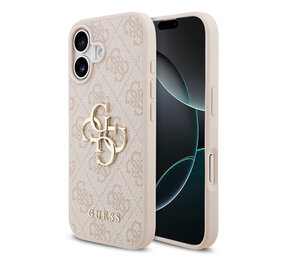 Guess Guess iPhone 17 Back-Cover hul - 4G - Big Metal Logo - Rosa Guess Guess iPhone 17 Back-Cover hul - 4G - Big Metal Logo - Rosa