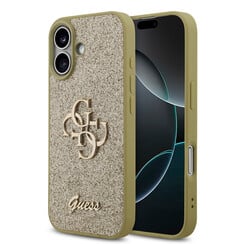 Guess iPhone 17 Backcover hoesje - Big 4G - Fixed Glitter - Goud