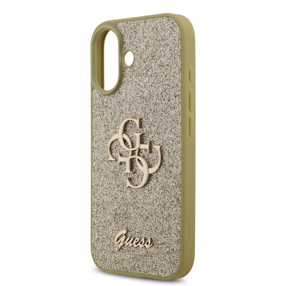 Guess Guess iPhone 17 Back cover case - Big 4G - Fixed Glitter - Gold Guess Guess iPhone 17 Back cover case - Big 4G - Fixed Glitter - Gold