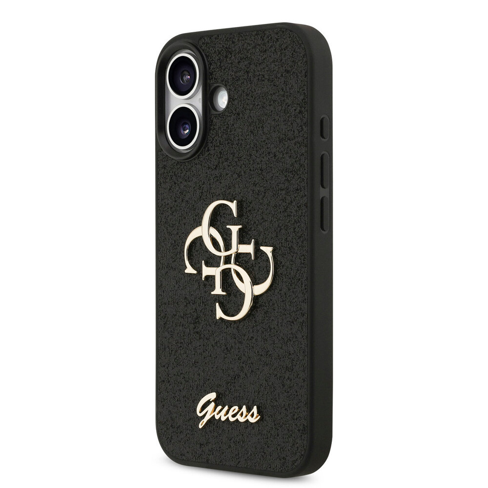 Guess Guess iPhone 17 Back cover coque - Big 4G - Fixed Glitter - Noir Guess Guess iPhone 17 Back cover coque - Big 4G - Fixed Glitter - Noir