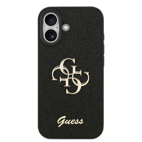 Guess Guess iPhone 17 Back-Cover hul - Big 4G - Fixed Glitter - Schwarz Guess Guess iPhone 17 Back-Cover hul - Big 4G - Fixed Glitter - Schwarz