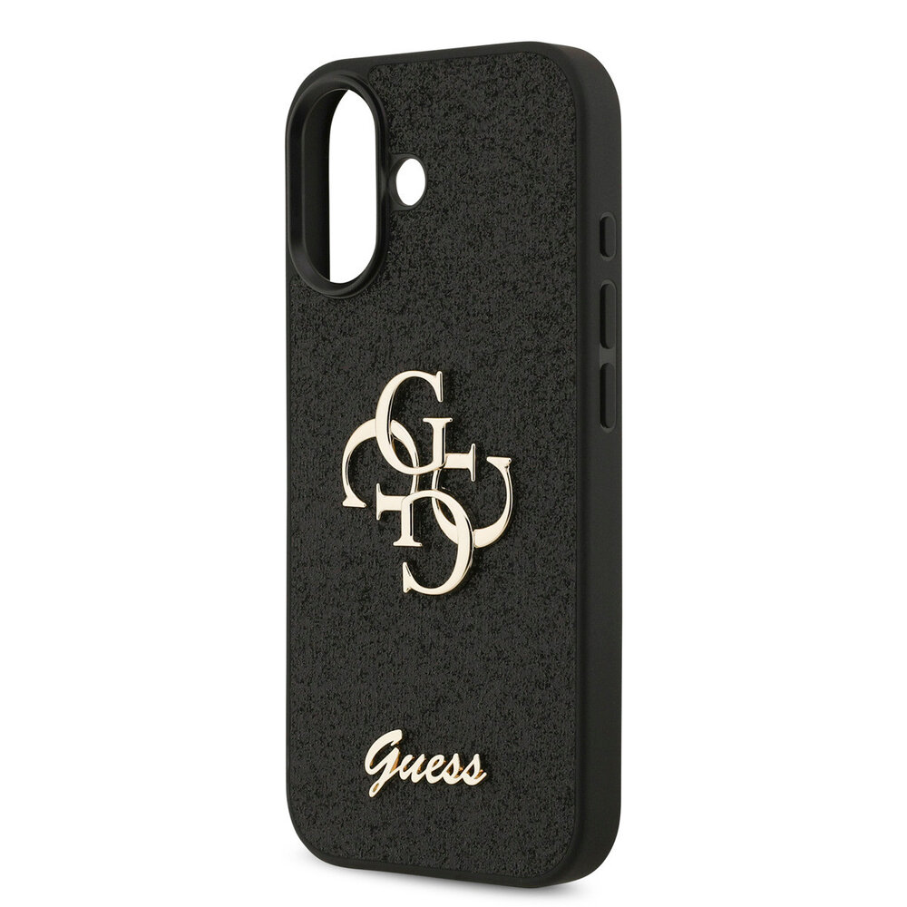 Guess Guess iPhone 17 Back cover coque - Big 4G - Fixed Glitter - Noir Guess Guess iPhone 17 Back cover coque - Big 4G - Fixed Glitter - Noir
