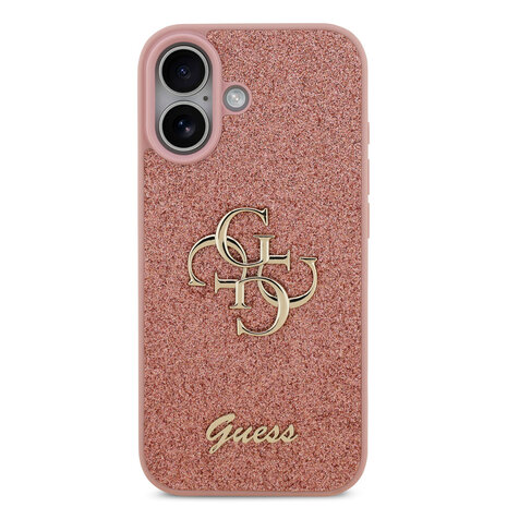 Guess Guess iPhone 17 Back-Cover hul - Big 4G - Fixed Glitter - Rosa Guess Guess iPhone 17 Back-Cover hul - Big 4G - Fixed Glitter - Rosa