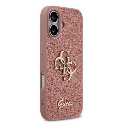 Guess Guess iPhone 17 Back cover case - Big 4G - Fixed Glitter - Pink Guess Guess iPhone 17 Back cover case - Big 4G - Fixed Glitter - Pink