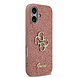 Guess Guess iPhone 17 Back cover coque - Big 4G - Fixed Glitter - Rose Guess Guess iPhone 17 Back cover coque - Big 4G - Fixed Glitter - Rose