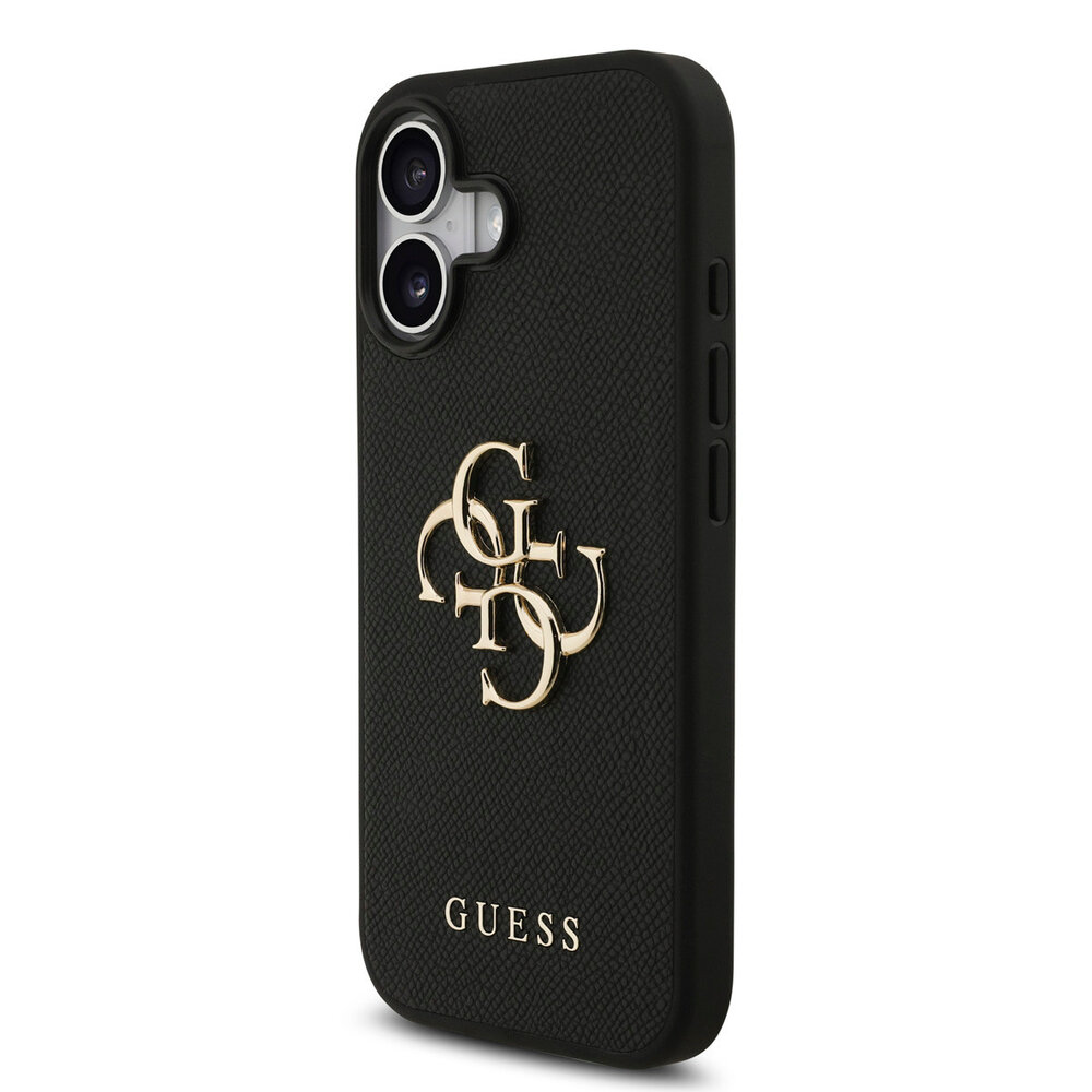 Guess Guess iPhone 17 Back-Cover hul - Grained - Big 4G Logo - Schwarz Guess Guess iPhone 17 Back-Cover hul - Grained - Big 4G Logo - Schwarz