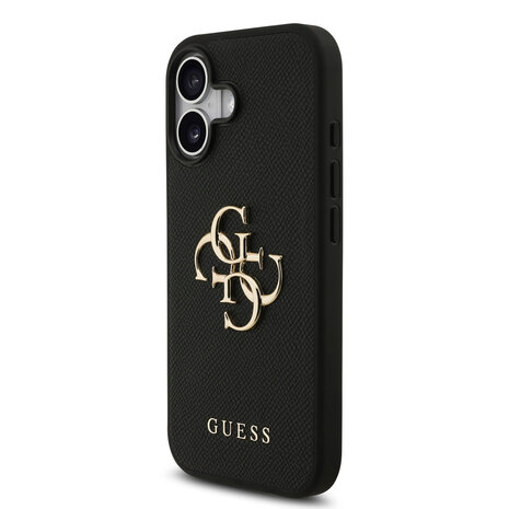 Guess Guess iPhone 17 Back cover case - Grained - Big 4G Logo - Black Guess Guess iPhone 17 Back cover case - Grained - Big 4G Logo - Black