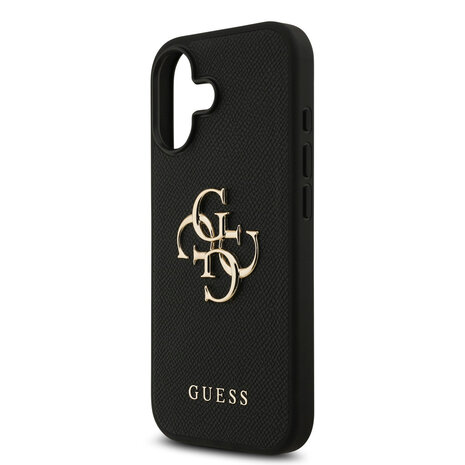 Guess Guess iPhone 17 Backcover hoesje - Grained - Big 4G Logo - Zwart Guess Guess iPhone 17 Backcover hoesje - Grained - Big 4G Logo - Zwart