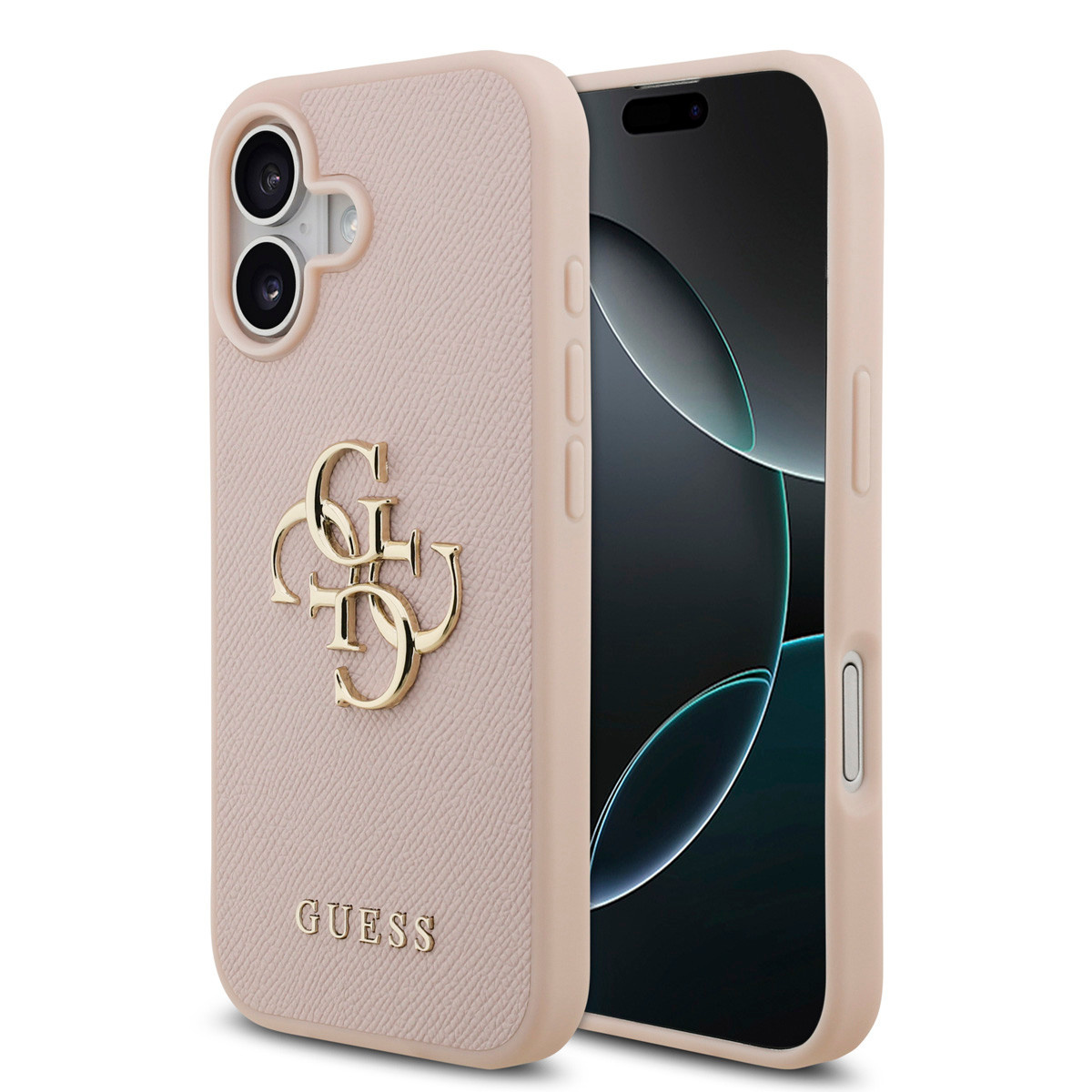 Guess Guess iPhone 17 Backcover hoesje - Grained - Big 4G Logo - Roze