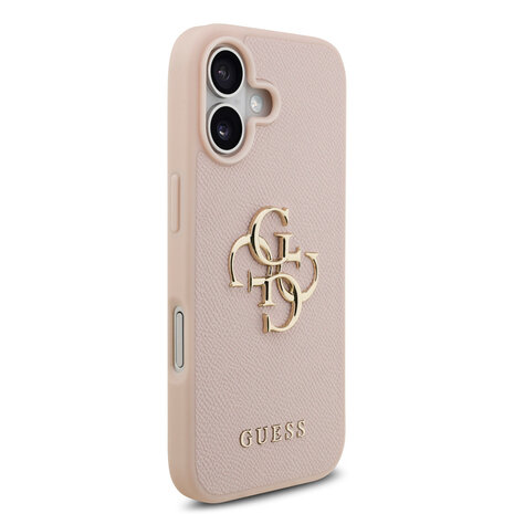 Guess Guess iPhone 17 Back-Cover hul - Grained - Big 4G Logo - Rosa Guess Guess iPhone 17 Back-Cover hul - Grained - Big 4G Logo - Rosa