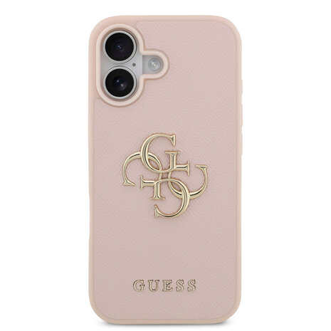 Guess Guess iPhone 17 Back cover case - Grained - Big 4G Logo - Pink Guess Guess iPhone 17 Back cover case - Grained - Big 4G Logo - Pink