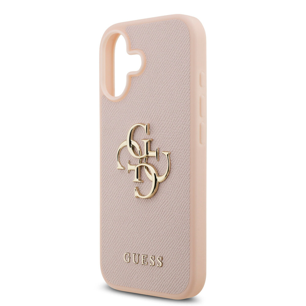 Guess Guess iPhone 17 Back cover case - Grained - Big 4G Logo - Pink Guess Guess iPhone 17 Back cover case - Grained - Big 4G Logo - Pink