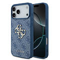 Guess Guess iPhone 17 Pro Max/iPhone 18 Pro Max Handyhülle 4G Großes Metalllogo - Blau