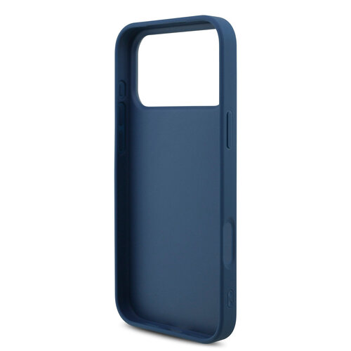 Guess Guess iPhone 17 Pro Max/iPhone 18 Pro Max Coque arrière 4G Grand logo métallique - Bleu