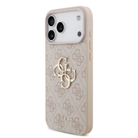 Guess Guess iPhone 17 Pro Max Back cover case - 4G - Big Metal Logo - Pink Guess Guess iPhone 17 Pro Max Back cover case - 4G - Big Metal Logo - Pink