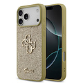 Guess Guess iPhone 17 Pro Max/iPhone 18 Pro Max Coque arrière Grand motif 4G Finition à paillettes fixes - Doré