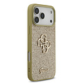 Guess Guess iPhone 17 Pro Max/iPhone 18 Pro Max Coque arrière Grand motif 4G Finition à paillettes fixes - Doré