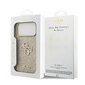 Guess Guess iPhone 17 Pro Max/iPhone 18 Pro Max Coque arrière Grand motif 4G Finition à paillettes fixes - Doré