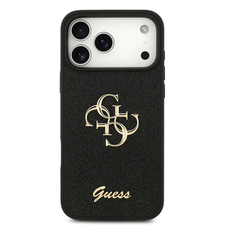 Guess Guess iPhone 17 Pro Max Back-Cover hul - Big 4G - Fixed Glitter - Schwarz Guess Guess iPhone 17 Pro Max Back-Cover hul - Big 4G - Fixed Glitter - Schwarz