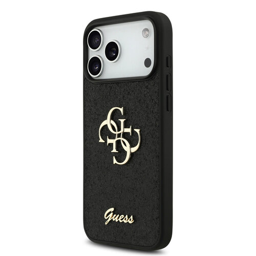 Guess Guess iPhone 17 Pro Max/iPhone 18 Pro Max Handyhülle Großes 4G-Motiv Feste Glitzerverzierung - Schwarz