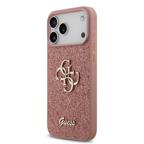Guess Guess iPhone 17 Pro Max/iPhone 18 Pro Max Handyhülle Großes 4G-Motiv Feste Glitzerverzierung - Rosa